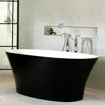 Picture of Victoria + Albert Ionian F/Stand Oval Bath Black 1701 x 793