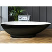 Picture of Victoria + Albert Napoli Freestanding Oval Bath Black 1900 x 855