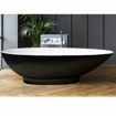Picture of Victoria + Albert Napoli Freestanding Oval Bath Black 1900 x 855