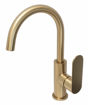 Picture of SATIN BRASS GOOSE NECK BASIN MIXER