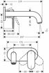 Picture of Hansgrohe Vernis Blend Concealed Basin Mixer with Spout (Matt Black)