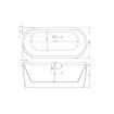 Picture of Cayman Free Standing One Piece Acrylic Bath  1690 x 790 mm (Black)