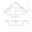 Picture of PALMAS CORNER BATH 1415 x 1415 x 2000