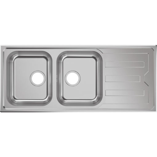 Picture of Hansgrohe Deep Drawn S310-F710 Built-in Double Sink with Manual Set (1160 x 500 x 204)