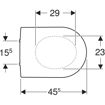 Picture of Geberit Icon Soft Close Overlapping Toilet Seat with Metal Hinges