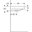Picture of Smyle Square Wash Basin 1200 x 480 1 T/H