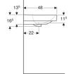 Picture of Smyle Square Wash Basin 750 x 480 with Tap Hole