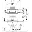 Picture of Omega Concealed Cistern 12 Cm 6/3 Litres Instal Ht 82 Cm