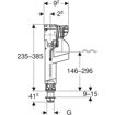 Picture of Geberit Fill Valve Type 360 Bottom Inlet 1/2''