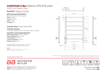 Picture of Bathroom Butler Contour 6 Bar 530 mm Straight Heated Towel Rail with PTSelect Switch