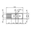 Picture of CLASSIC 2.5 B 1D SINK 1400 x 500