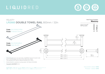 Picture of Liquid Red Felicity Double Towel Rail 800 mm  (Black)