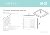 Picture of PLUS Shower Rose SQUARE 200mm (1069)