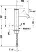 Picture of C.1 Single lever basin mixer M Chrome High Gloss