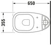 Picture of D-Code Toilet close-coupled White High Gloss 650 mm