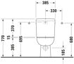 Picture of D-Code Toilet close-coupled White High Gloss 650 mm