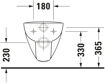 Picture of D-Code Wall-mounted toilet White High Gloss 545 mm