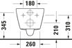 Picture of D-Neo Wall-mounted toilet Compact White High Gloss 480 mm