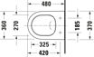 Picture of D-Neo Wall-mounted toilet Compact White High Gloss 480 mm
