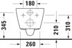 Picture of D-Neo Wall-mounted toilet White High Gloss 540 mm 257709