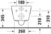 Picture of D-Neo Wall-mounted toilet White High Gloss 540 mm 257809