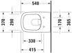 Picture of DuraStyle Wall-mounted toilet White High Gloss 540 mm 253809