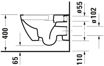 Picture of Happy D.2 Wall-mounted toilet White High Gloss 540 mm