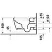 Picture of ME by Starck Wall-mounted toilet White High Gloss 570 mm
