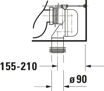 Picture of Happy D.2 Toilet close-coupled White High Gloss 630 mm