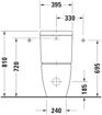 Picture of Happy D.2 Toilet close-coupled White High Gloss 630 mm