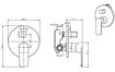 Picture of Cobra Seine Concealed Diverter Shower or Bath Mixer (Matt Black)