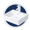 Picture of COMFORT SQUARE COUNTER TOP BASIN 1 TAP HOLE