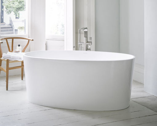 Picture of Victoria + Albert Ios F/Stand Oval Bath Black 1500 x 800