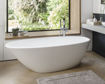 Picture of Victoria + Albert Mozzano F/Stand Oval Bath Black 1644 x 743