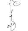 Picture of ACTIVERA S SHOWERPIPE 240 1JET ECOSMART PLUS ECOSTAT FINE VARIA CHROME