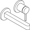 Picture of FINORIS 2-H BASIN MIXER CONCEALED 165 MATT BLACK