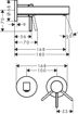 Picture of FINORIS 2-H BASIN MIXER CONCEALED 165 MATT BLACK