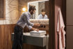 Picture of FINORIS 2-H WALL BASIN MIXER CONCEALED 225 MATT BLACK