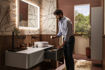 Picture of FINORIS 2-H WALL BASIN MIXER CONCEALED 225 MATT BLACK
