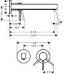 Picture of FINORIS 2-H WALL BASIN MIXER CONCEALED 225 MATT BLACK