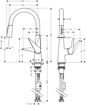 Picture of Hansgrohe Talis S 200 KM Pull-Out Spray 72813003 (M51)