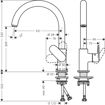 Picture of Hansgrohe Vernis Blend Kitchen Mixer 260 M35 1 Jet (Matt Black)