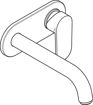 Picture of Hansgrohe Vernis Blend Concealed Basin Mixer with Spout (Matt Black)