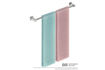 Picture of Bathroom Butler 8572 Single Towel Rail 650 mm Matt Black